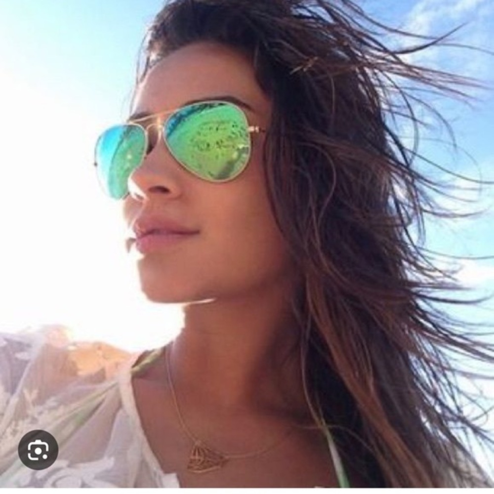 🇺🇸 FLASH SALE DIFF 🔥 Scarlett COLOR: Gold Turquoise Ice Mirror Sunglasses